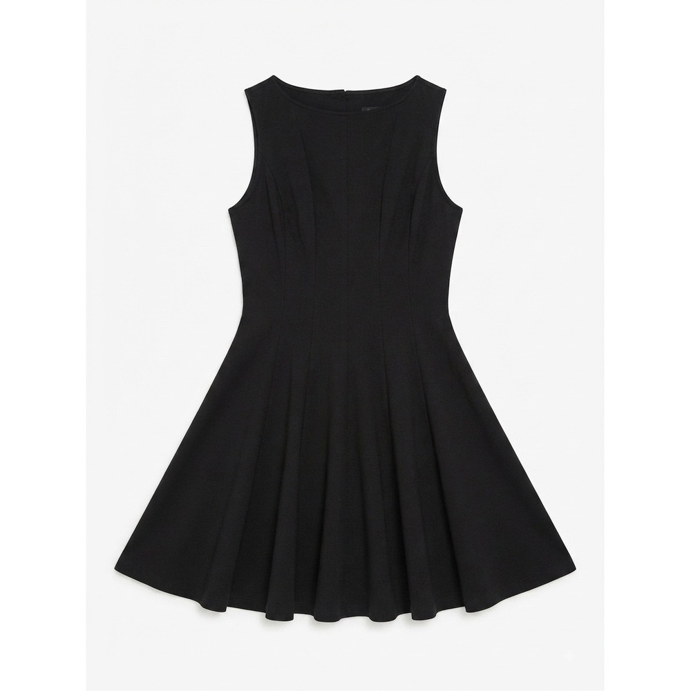 Sleeveless Fit and Flare Dress Women Small Black Mini Good